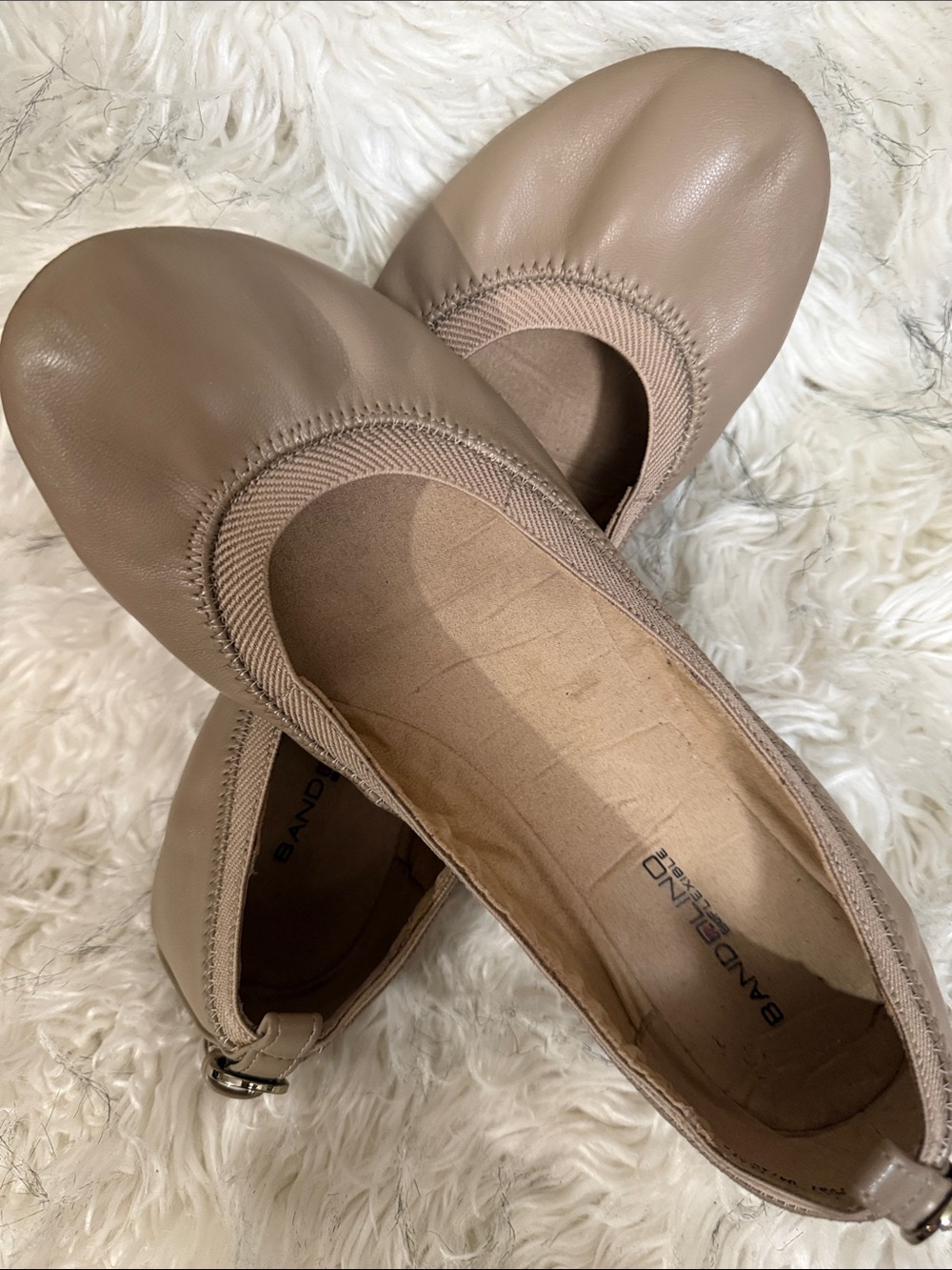 Bandolino Nude/Taupe Slip-On Ballet Flats
